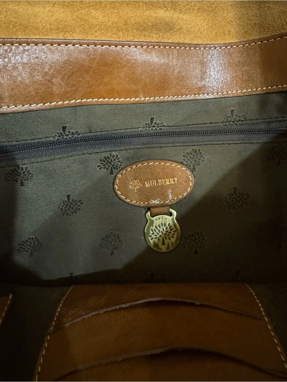 Classic Brown Leather Briefcase Messenger Bag